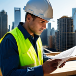 3D 모델링과 디지털아트 융합 - **

"A professional architect, fully clothed in a modest, stylish outfit, reviewing blueprints at a ...