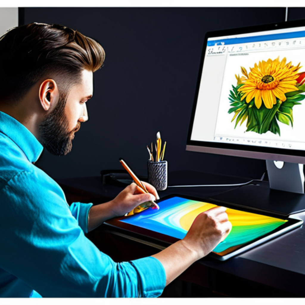 디지털아트 소셜미디어 챌린지 참여법 - **

"A digital artist, fully clothed, working on a graphic tablet, creating art for a social media c...