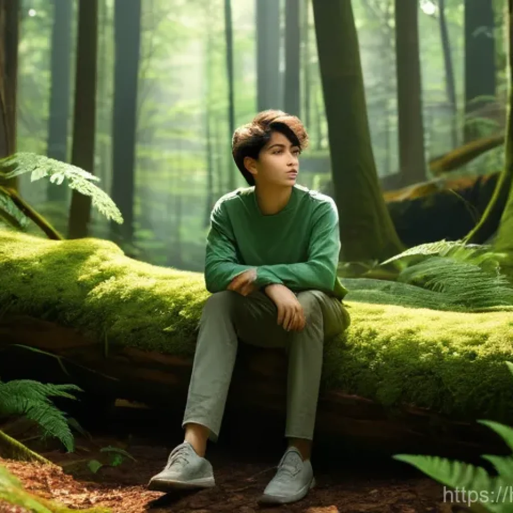 디지털아트 빛과 그림자 활용법 - **Prompt:** "A serene, highly detailed digital painting depicting a young person (wearing a comforta...