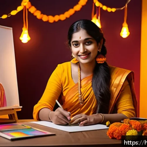트위치에서 아트 방송하는 법 - A cozy and well-lit indoor art streaming studio featuring an Indian artist streaming live on Twitch....